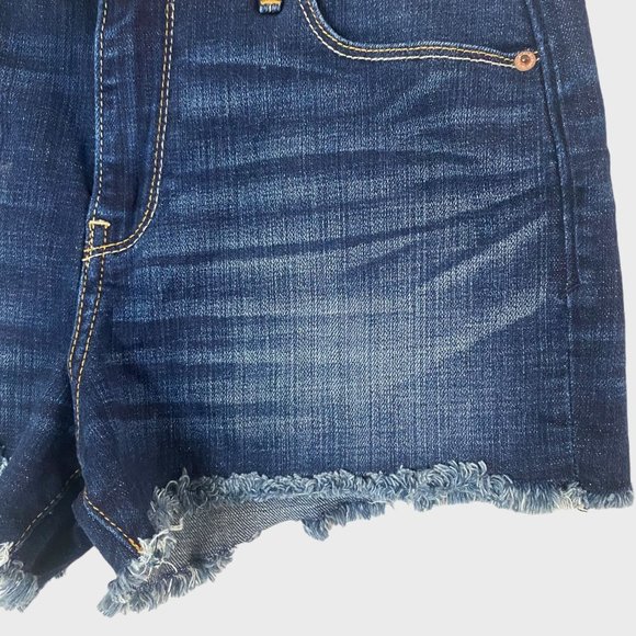 Abercrombie & Fitch Jean Shorts Women's Size 27 Dark Wash Denim Cut-Offs - Picture 6 of 12